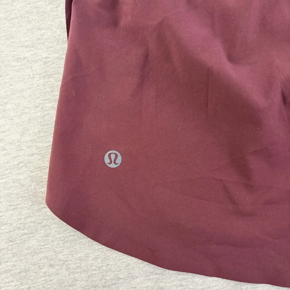 Women's Lululemon Speed Up High Rise Shorts Burgundy Size S Running